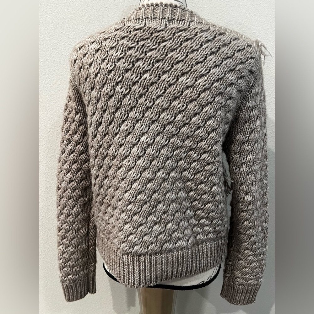 MAJORELLE Gray Sweater Knit Fringe Wool size M - Picture 2 of 4